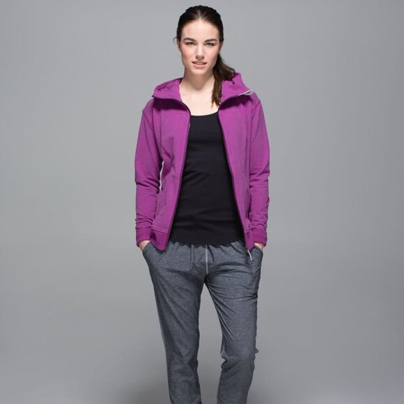 Lululemon On The Daily Hoodie Heathered Marled Ultra Violet Size 2 - Picture 14 of 14